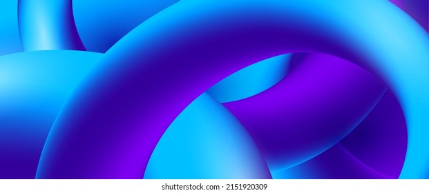 Wavy Fluid 3D-Form mit hellblauen Farben. Vektorgrafik-Hintergrund.