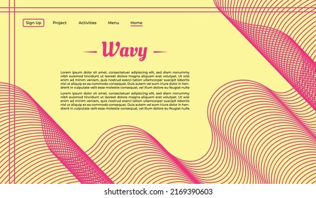 Wavy and fluid background template copy space for landing page, banner, poster, or presentation page