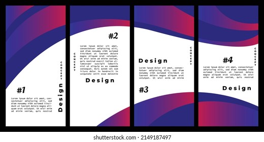 wavy and fluid background template set for flyer, brochure, pamphlet, or poster