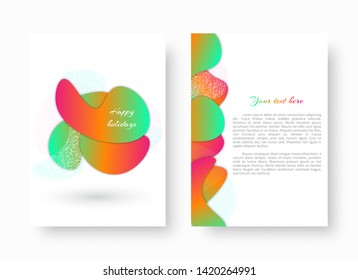 Wavy fluid design elements. Vector illustration