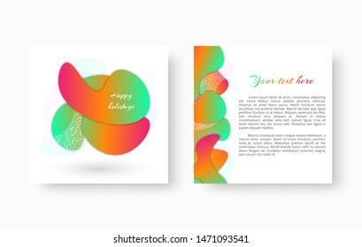 Wavy fluid design elements. Vector illustration
