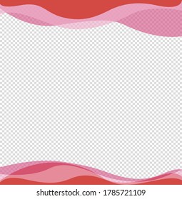 Wavy frame design element. Decor for brochure, banner, flyer. Color wave, curve line. Vector illustration