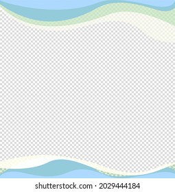 Wavy frame design element. Decor for brochure, banner, flyer. Color wave, curve line. Vector