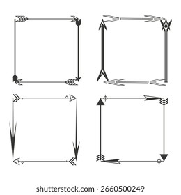 Icono de marco ondulado. Símbolo de borde curvo. Borde de línea negra. Diseño plano de Vector.