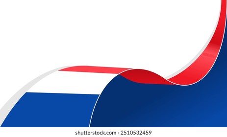 Fondo ondulado del Vector de la bandera de Francia con espacio de copia para el texto. Día Nacional de Francia