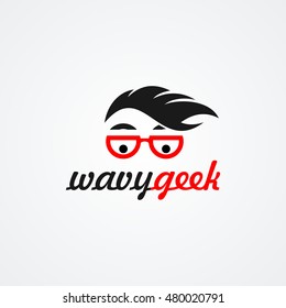Wavy Geek Logo in vector/illustration