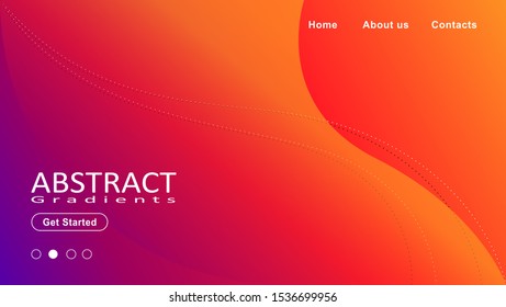 wavy geometric abstract background. colorful gradient. Modern template design for landing page. layout. banner. flyer. card. eps 10