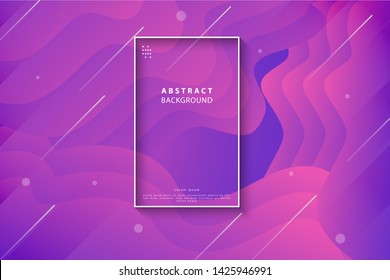 Wavy geometric abstract background. Trendy gradient shapes composition. Eps10 vector.