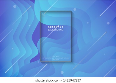 Wavy geometric abstract background. Trendy gradient shapes composition. Eps10 vector.