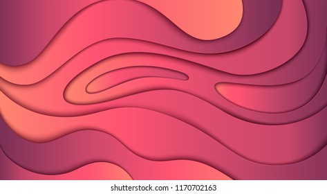 Wavy geometric abstract gradient background. Trendy liquid shape design. Minimal futuristic soft color gradients cover template. Vector pastel motion fluid landing page layout, screen saver, wallpaper