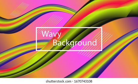 
wavy geometric background. colorful fluid wave background. dynamic shapes composition. trendy gradient shapes composition. futuristic background element for poster, wallpaper, landing page, flyer