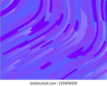 Wavy geometric background. Different shades of purple, pink,blue. Bright rainbow color. Scalable vector graphics. Trendy gradient shapes composition.