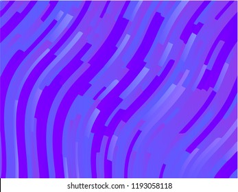 Wavy geometric background. Different shades of purple, pink,blue. Bright rainbow color. Scalable vector graphics. Trendy gradient shapes composition.