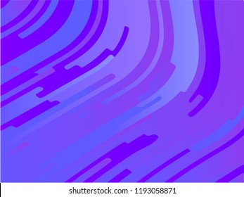 Wavy geometric background. Different shades of purple, pink, blue. Bright rainbow color. Scalable vector graphics. Trendy gradient shapes composition.