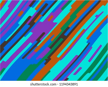 Wavy geometric background. Different shades of purple, pink, blue. Bright rainbow color. Scalable vector graphics. Trendy gradient shapes composition.