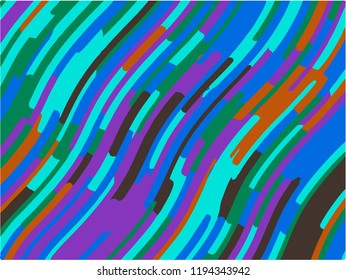 Wavy geometric background. Different shades of purple, pink, blue. Bright rainbow color. Scalable vector graphics. Trendy gradient shapes composition.