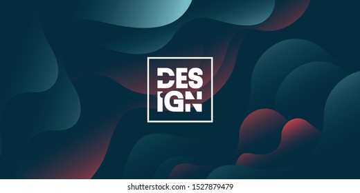 Wavy Geometric Background. Dynamic Shapes Composition. Trendy gradient shapes composition. Applicable For Covers, Posters, Flyers, Gift Card, Landing Page, and Banner. Eps10 Vector.