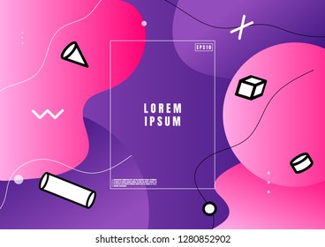 Wavy geometric background for elements in concept business presentation, Brochure, Flyer design. Vector illustration