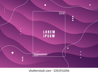 Wavy geometric background for elements in concept business presentation, Brochure, Flyer design. Vector illustration