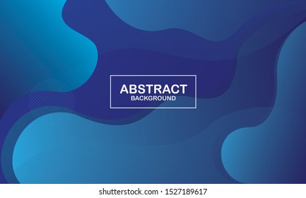 Wavy geometric background. Fluid gradient shapes composition. Trendy gradient shapes composition. Minimal geometric background. Futuristic gradient. Blue Minimal Concept. Vector illustration