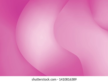 Wavy geometric background with fluid shapes modern concept. 3D abstract bubble gradient shapes composition. Liquid blend design. Bright background for the your text. Purple color.