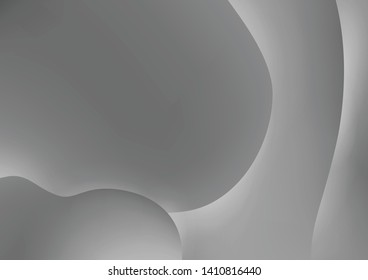 Wavy geometric background with fluid shapes modern concept. 3D abstract bubble gradient shapes composition. Liquid blend design. Bright background for the your text. Purple color.
