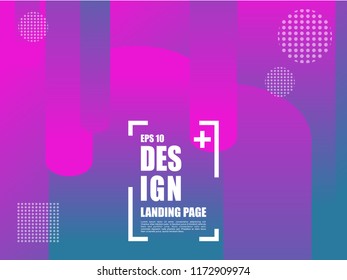 Wavy and geometric background illustration. Trendy gradient shapes and  composition. Eps10 vector.
