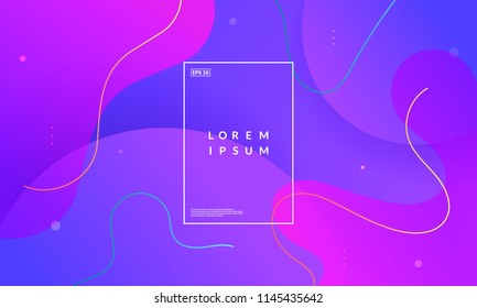 Wavy Geometric Background. Trendy Gradient Shapes Composition. Eps10 Vector.