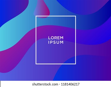 Wavy geometric background. Trendy gradient shapes composition. Eps10 vector.