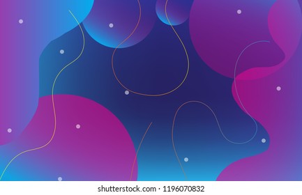 Wavy geometric background. Trendy gradient shapes composition. Eps10 vector.