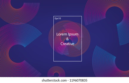 Wavy geometric background. Trendy gradient shapes composition. Eps10 vector.