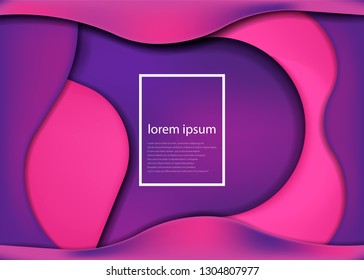 Wavy geometric background. Trendy gradient shapes composition.