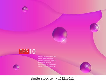 Wavy geometric background Trendy gradient shapes composition