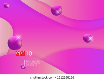 Wavy geometric background Trendy gradient shapes composition