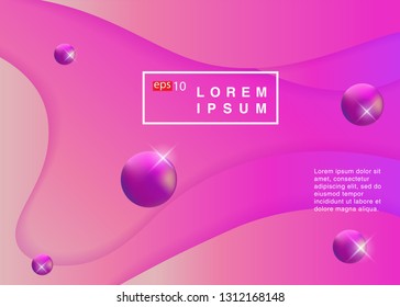 Wavy geometric background Trendy gradient shapes composition