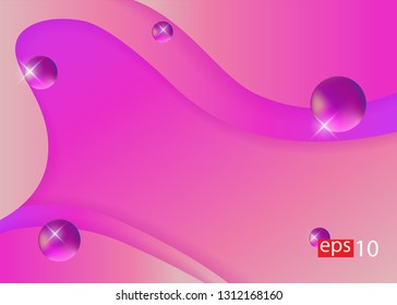 Wavy geometric background Trendy gradient shapes composition