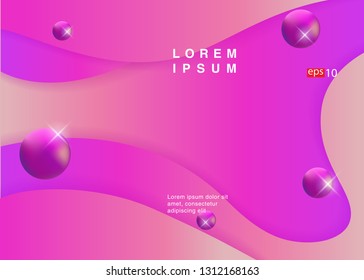 Wavy geometric background Trendy gradient shapes composition