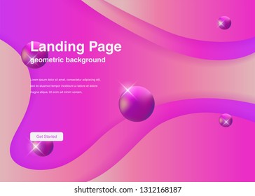Wavy geometric background Trendy gradient shapes composition
