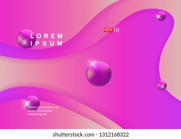 Wavy geometric background Trendy gradient shapes composition