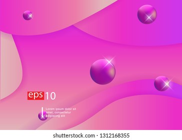 Wavy geometric background Trendy gradient shapes composition
