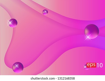 Wavy geometric background Trendy gradient shapes composition