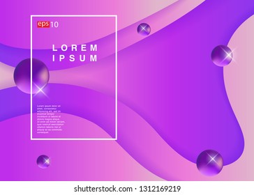 Wavy geometric background Trendy gradient shapes composition