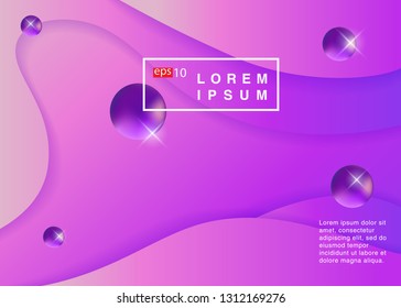 Wavy geometric background Trendy gradient shapes composition