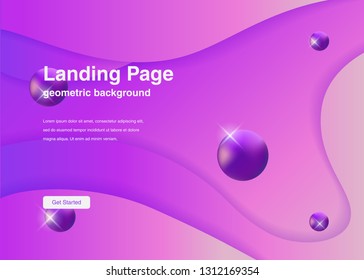 Wavy geometric background Trendy gradient shapes composition