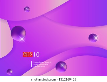 Wavy geometric background Trendy gradient shapes composition
