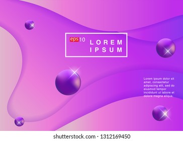 Wavy geometric background Trendy gradient shapes composition