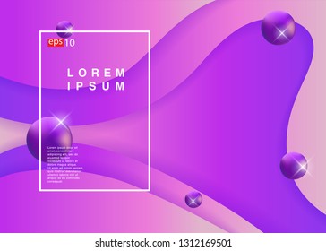 Wavy geometric background Trendy gradient shapes composition