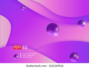 Wavy geometric background Trendy gradient shapes composition