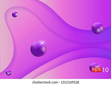 Wavy geometric background Trendy gradient shapes composition