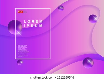 Wavy geometric background Trendy gradient shapes composition